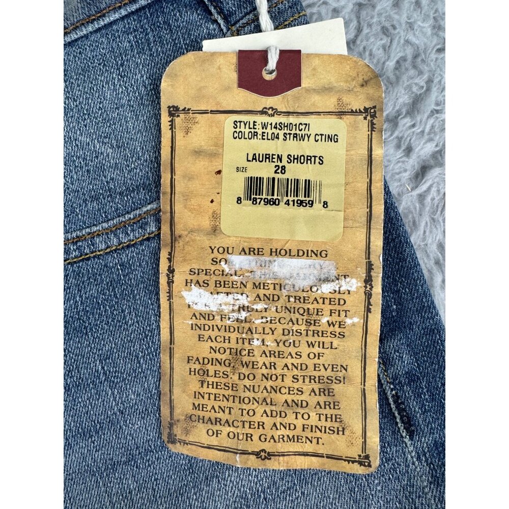 True Religion Womens Lauren Denim Shorts Size 28 Distressed Look Made In Italy N - Picture 4 of 16
